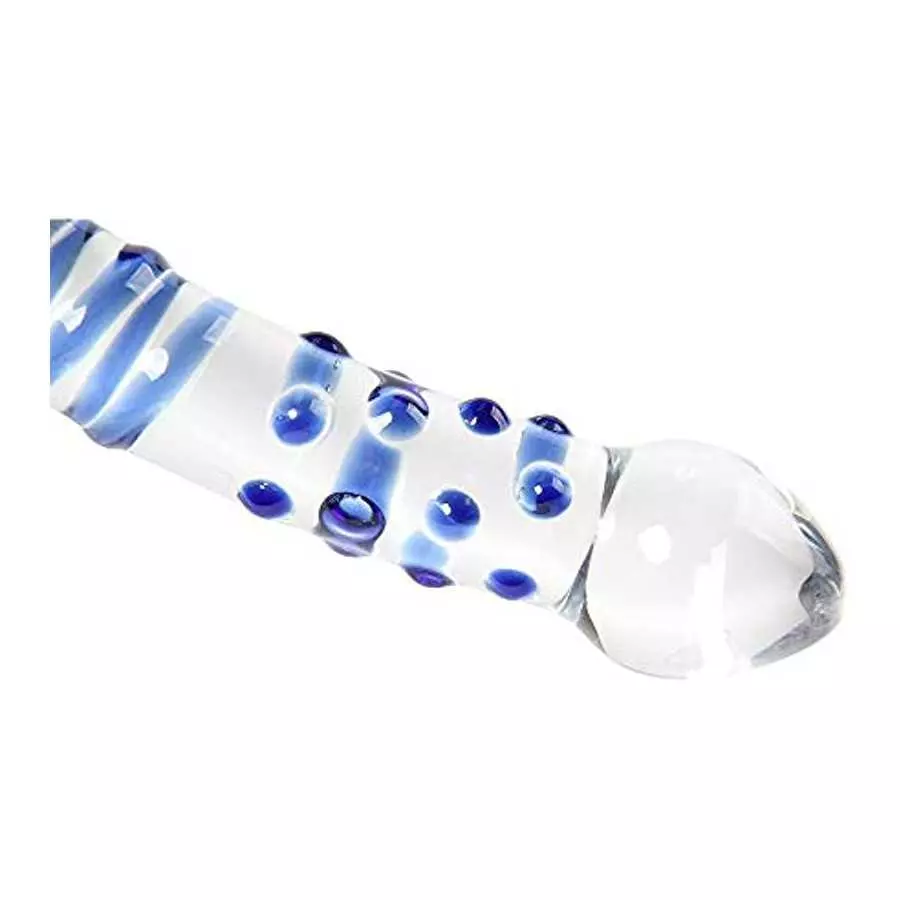 Remeonight 7.1" Double Ended Glass Wand Dildo Crystal Penis Female Masturbation Anal Butt Plug