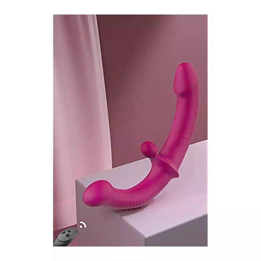 SXOVO Double-Ended Dildo with Ball, Ten Vibration Modes Wireless Sex Toys Dildo Massager Adult Sex Toys