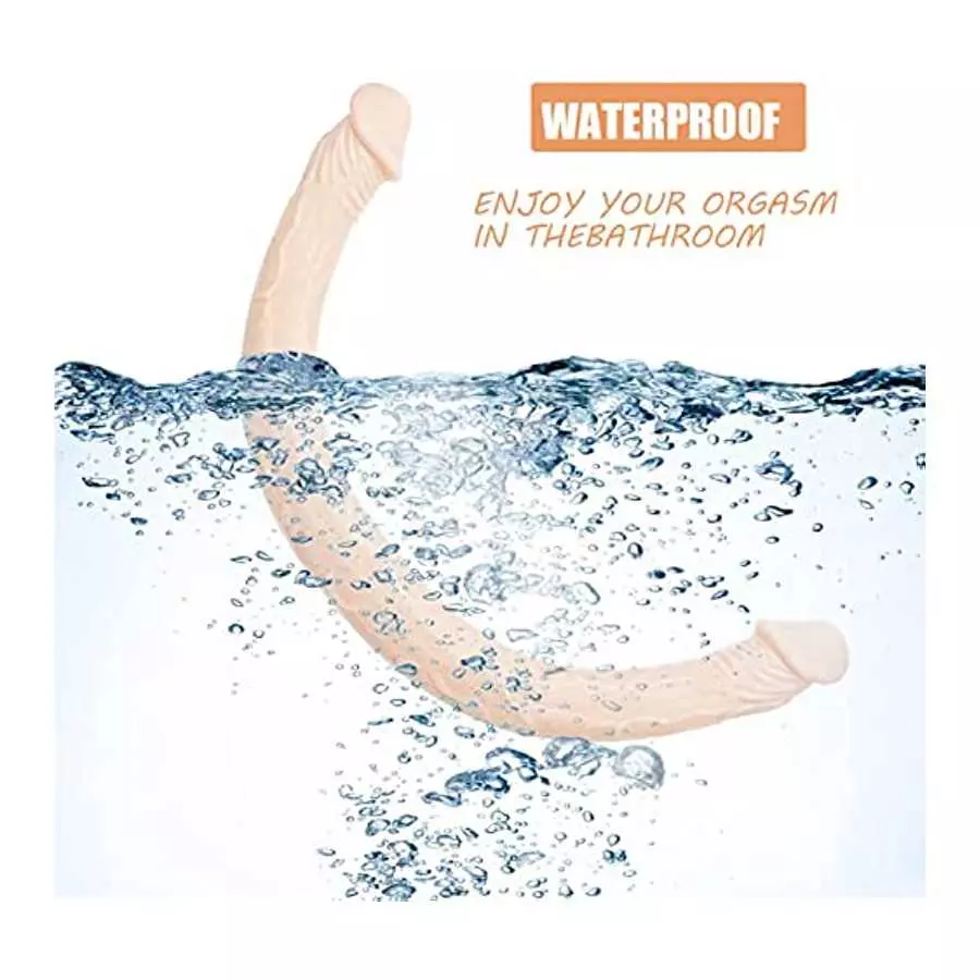 Double Ended Dildo, 17 in Super Long Double Dong, Flexible Realistic Double-Sided Dildo Penis, Sex Toys for Couple Men Women Les