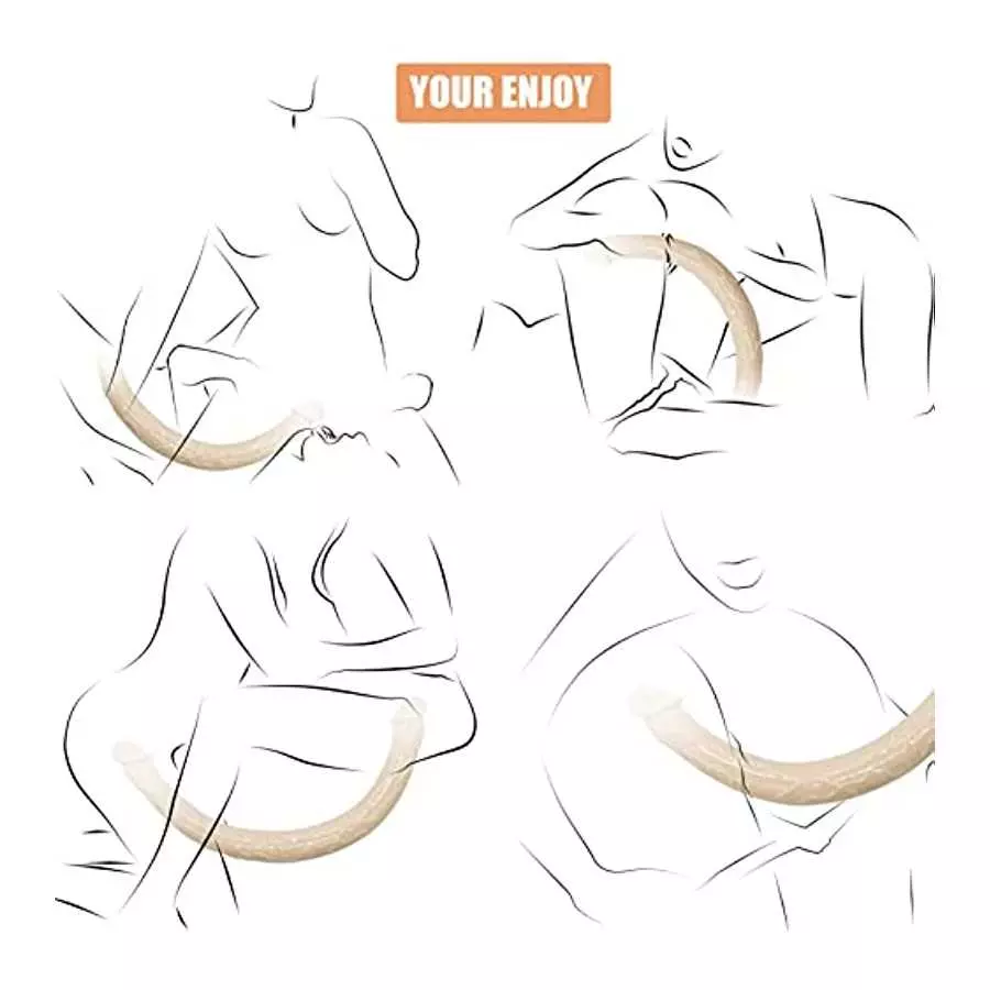 Double Ended Dildo, 17 in Super Long Double Dong, Flexible Realistic Double-Sided Dildo Penis, Sex Toys for Couple Men Women Les