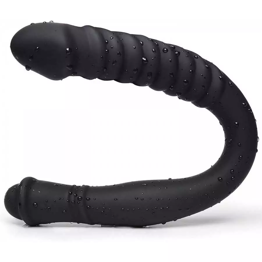 Double Ended Dildo 16.53 inch Dong Ribbed Butt Plug Anal Dildo with Glans for Anal Vagina Stimulation Prostate Massager Sex Toy Double Ended Dildo 16.53 inch Dong Ribbed Butt Plug Anal Dildo with Glans for Anal Vagina Stimulation Prostate Massager Sex Toy