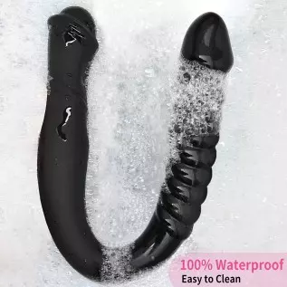 Double Ended Dildo 16.53 inch Dong Ribbed Butt Plug Anal Dildo with Glans for Anal Vagina Stimulation Prostate Massager Sex Toy Double Ended Dildo 16.53 inch Dong Ribbed Butt Plug Anal Dildo with Glans for Anal Vagina Stimulation Prostate Massager Sex Toy