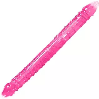 13 Inch Realistic Double-Ended Dildo Adult Toy Lesbian, Flexible Clear Jelly Double Sided Dildos for Anal G-spot Stimulator Sex