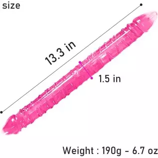 13 Inch Realistic Double-Ended Dildo Adult Toy Lesbian, Flexible Clear Jelly Double Sided Dildos for Anal G-spot Stimulator Sex 13 Inch Realistic Double-Ended Dildo Adult Toy Lesbian, Flexible Clear Jelly Double Sided Dildos for Anal G-spot Stimulator Sex