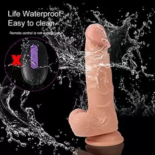 8" Vibrating Dildo , 20 Speeds Vibrations Silicone Realistic Penis with Remote Control for Anal Vagina G-spot Stimulation, Water
