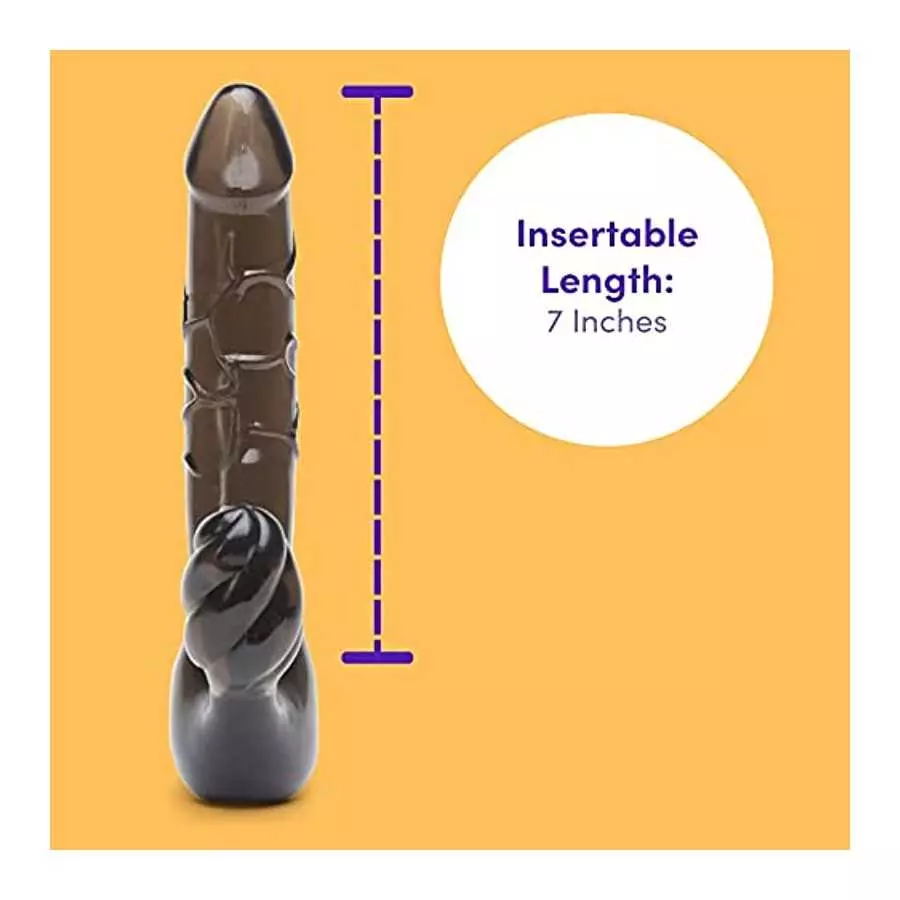 Lovehoney Double Wow Strapless Strap On Realistic Dildo - 7 Inch Double Ended Strap On Dildo for Men and Women - Waterproof - Bl