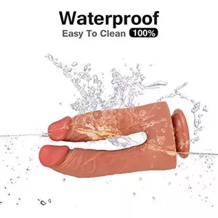 Anfei Realistic Double Dildos, Dual Layer Silicone Adult Toys with Suction Cup, Sex Toys for Masturbation