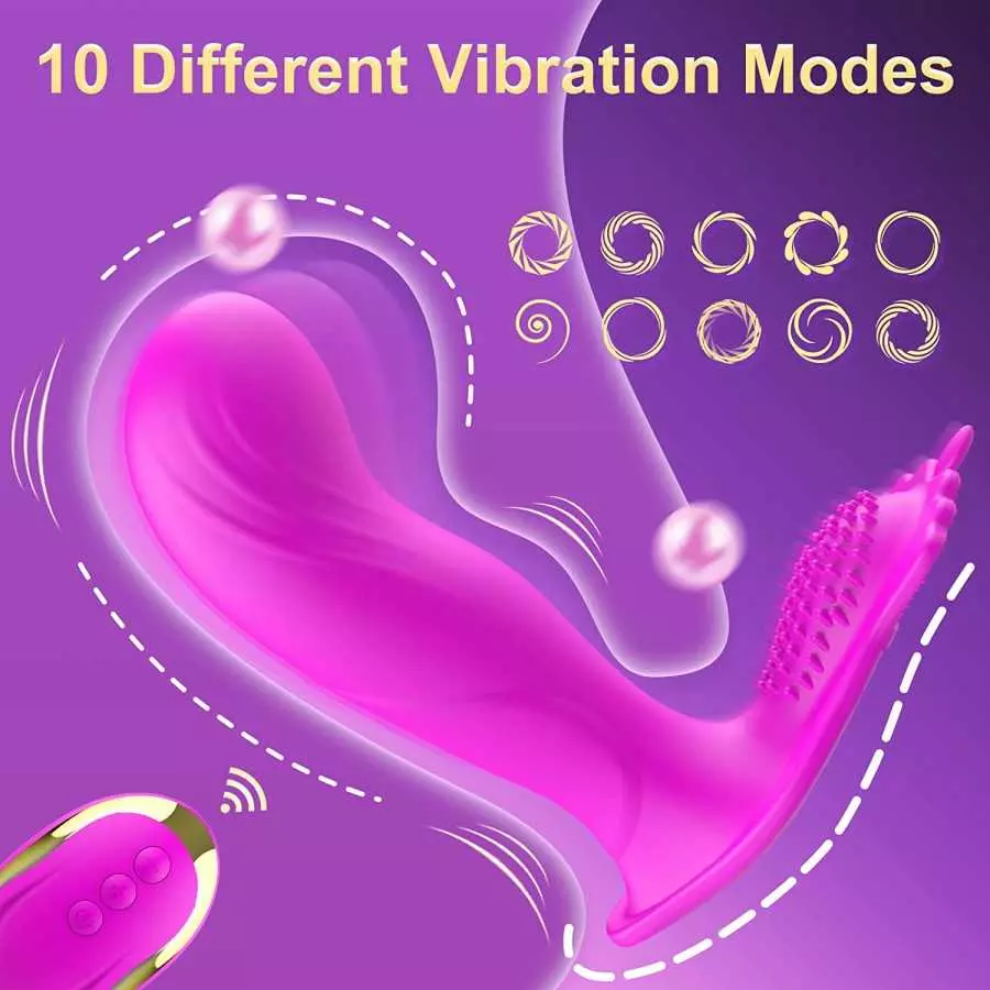 Wearable Clitoral G Spot Vibrator for Women, Rose Toy for Woman with 10 Vibration Modes Waterproof Sex Toys Clitoral Stimulator