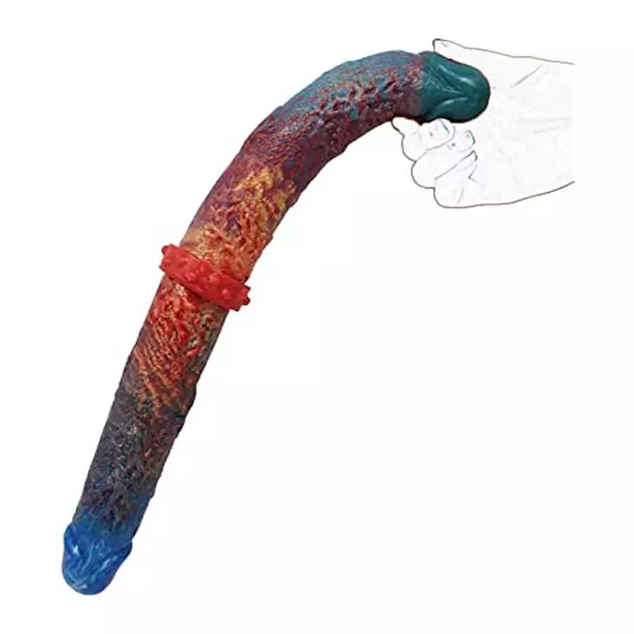 15 inches Long Double End Devil Dildo, Manual-Mixed Red Silicone Double Headed Anal Plug for Lesbian and Men and Couples 15 inches Long Double End Devil Dildo, Manual-Mixed Red Silicone Double Headed Anal Plug for Lesbian and Men and Couples