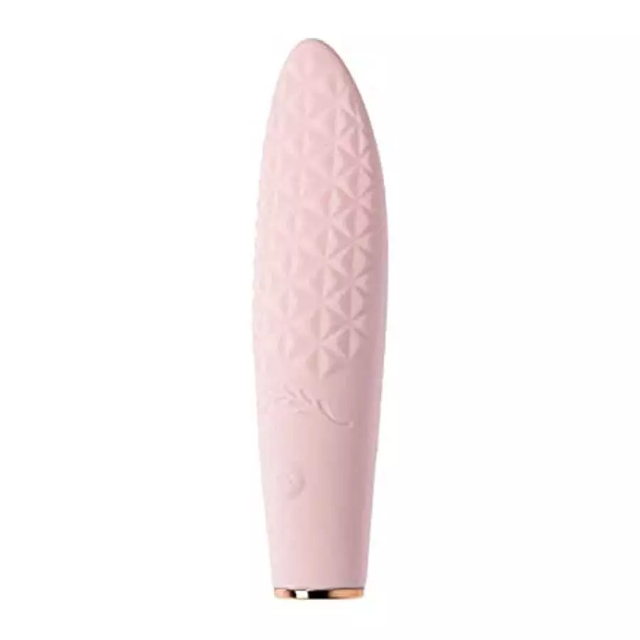 Share Satisfaction Raya - Luxury Textured Clitoral Vibrator with 10 Vibration Modes, Curved and Tapered Tip for Pinpoint Stimula