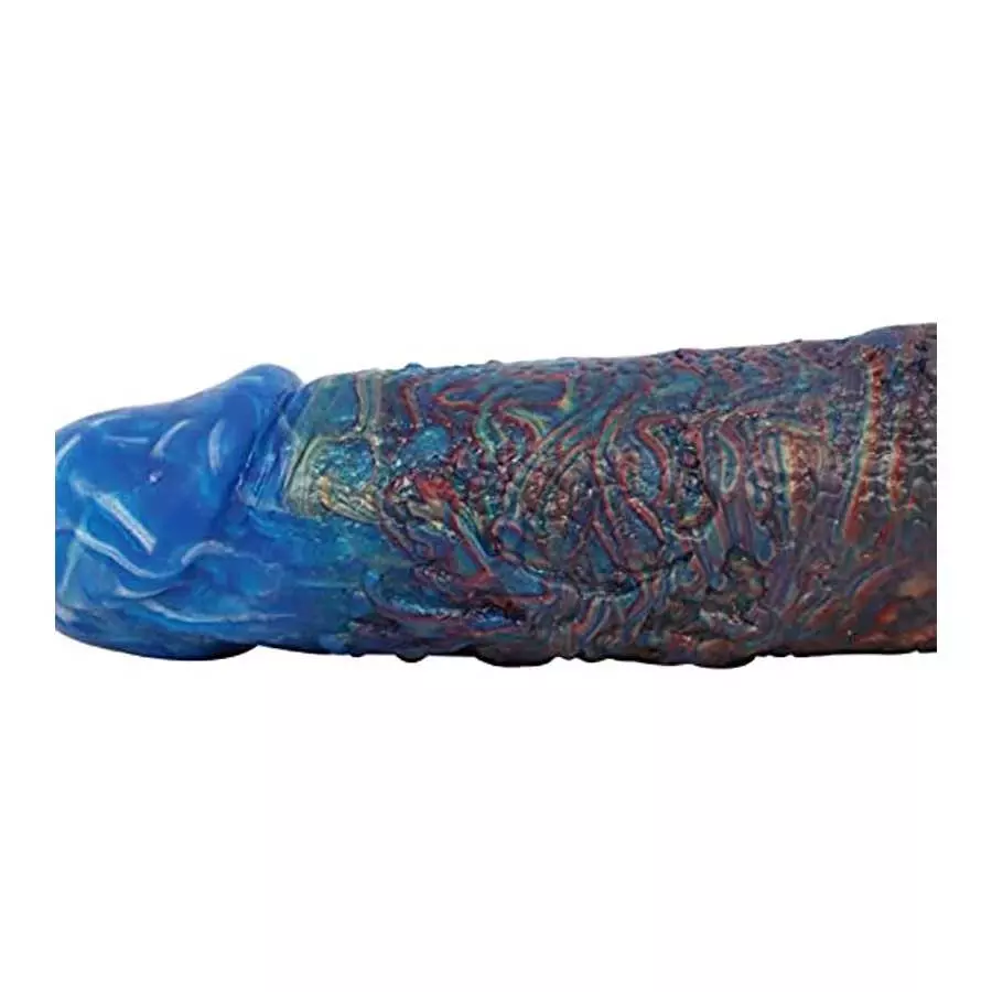 15 inches Long Double End Devil Dildo, Manual-Mixed Red Silicone Double Headed Anal Plug for Lesbian and Men and Couples