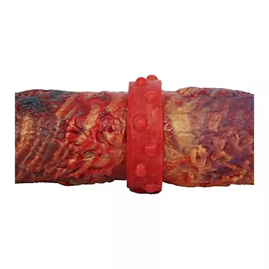 15 inches Long Double End Devil Dildo, Manual-Mixed Red Silicone Double Headed Anal Plug for Lesbian and Men and Couples