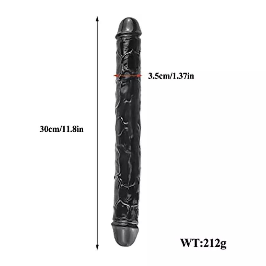Lestesy 11.8*1.3 in Double Dildo,Flexible Realistic Anal Dildo Adult Sex Toys for Lesbian Women, Clear, S