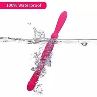 Double Header Dildo Vibrators, Realistic Double Sided Silicone Dildos for G-Spot Clitoris Nipple Prostate Vagina Stimulation wit