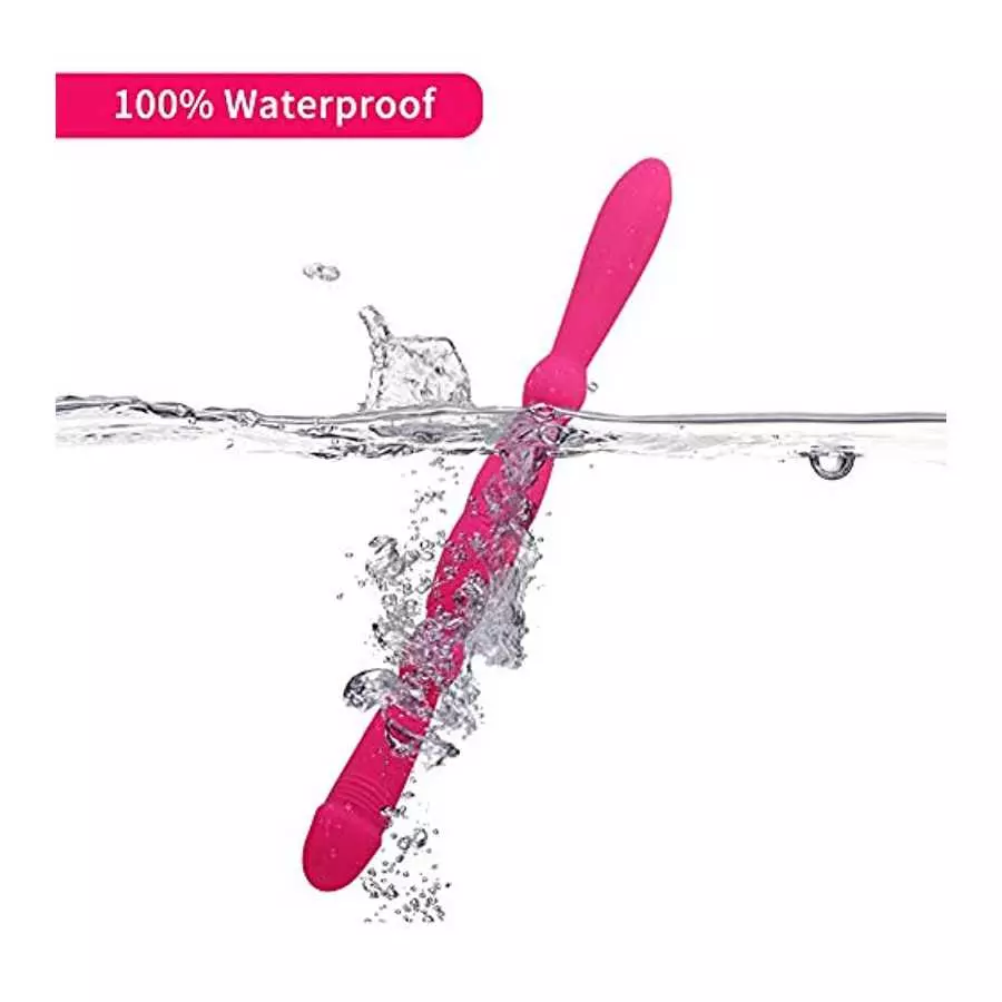 Double Header Dildo Vibrators, Realistic Double Sided Silicone Dildos for G-Spot Clitoris Nipple Prostate Vagina Stimulation wit