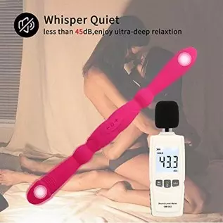 Double Header Dildo Vibrators, Realistic Double Sided Silicone Dildos for G-Spot Clitoris Nipple Prostate Vagina Stimulation wit