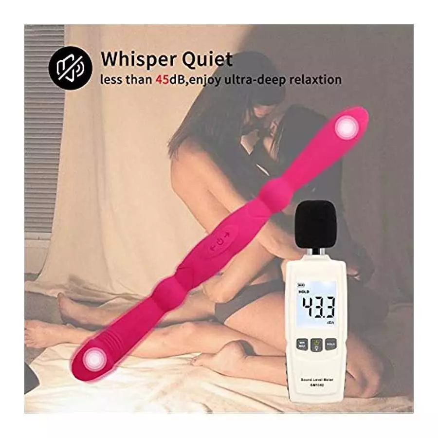 Double Header Dildo Vibrators, Realistic Double Sided Silicone Dildos for G-Spot Clitoris Nipple Prostate Vagina Stimulation wit