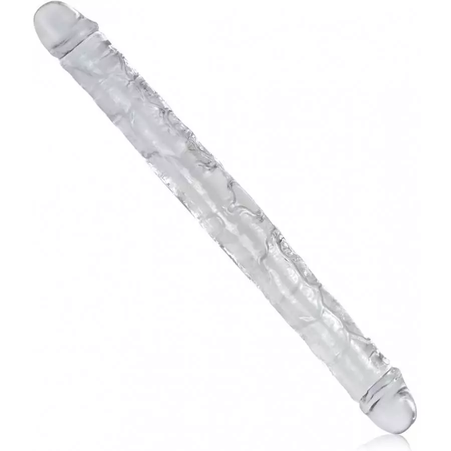 FST Double-Ended Double Head Simulation Dildo Transparent Crystal Anal Sex Toy Vulva-anal Universal Orgasm Masturbation Device S FST Double-Ended Double Head Simulation Dildo Transparent Crystal Anal Sex Toy Vulva-anal Universal Orgasm Masturbation Device S