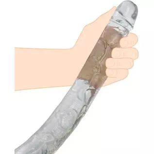 FST Double-Ended Double Head Simulation Dildo Transparent Crystal Anal Sex Toy Vulva-anal Universal Orgasm Masturbation Device S FST Double-Ended Double Head Simulation Dildo Transparent Crystal Anal Sex Toy Vulva-anal Universal Orgasm Masturbation Device S