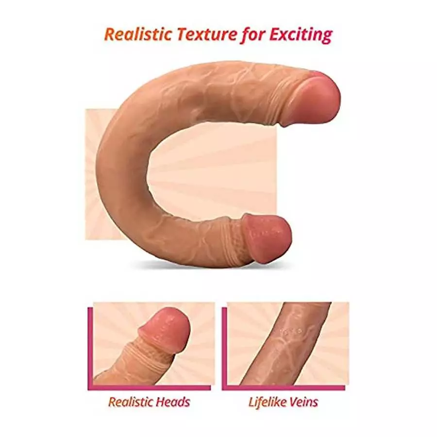 FST 15 Inch Extra Long Double Head Dildo Flexible Penis Female Masturbation G Spot Vaginal Anus Stimulate Realistic Dildos Anal