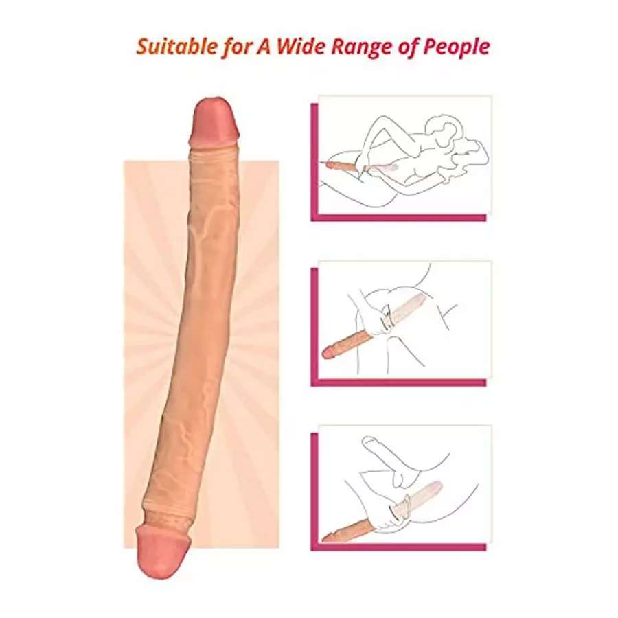 FST 15 Inch Extra Long Double Head Dildo Flexible Penis Female Masturbation G Spot Vaginal Anus Stimulate Realistic Dildos Anal