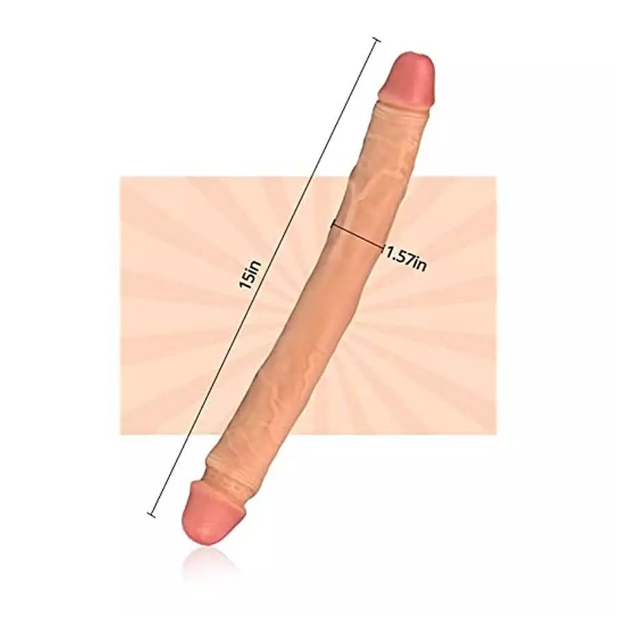 FST 15 Inch Extra Long Double Head Dildo Flexible Penis Female Masturbation G Spot Vaginal Anus Stimulate Realistic Dildos Anal