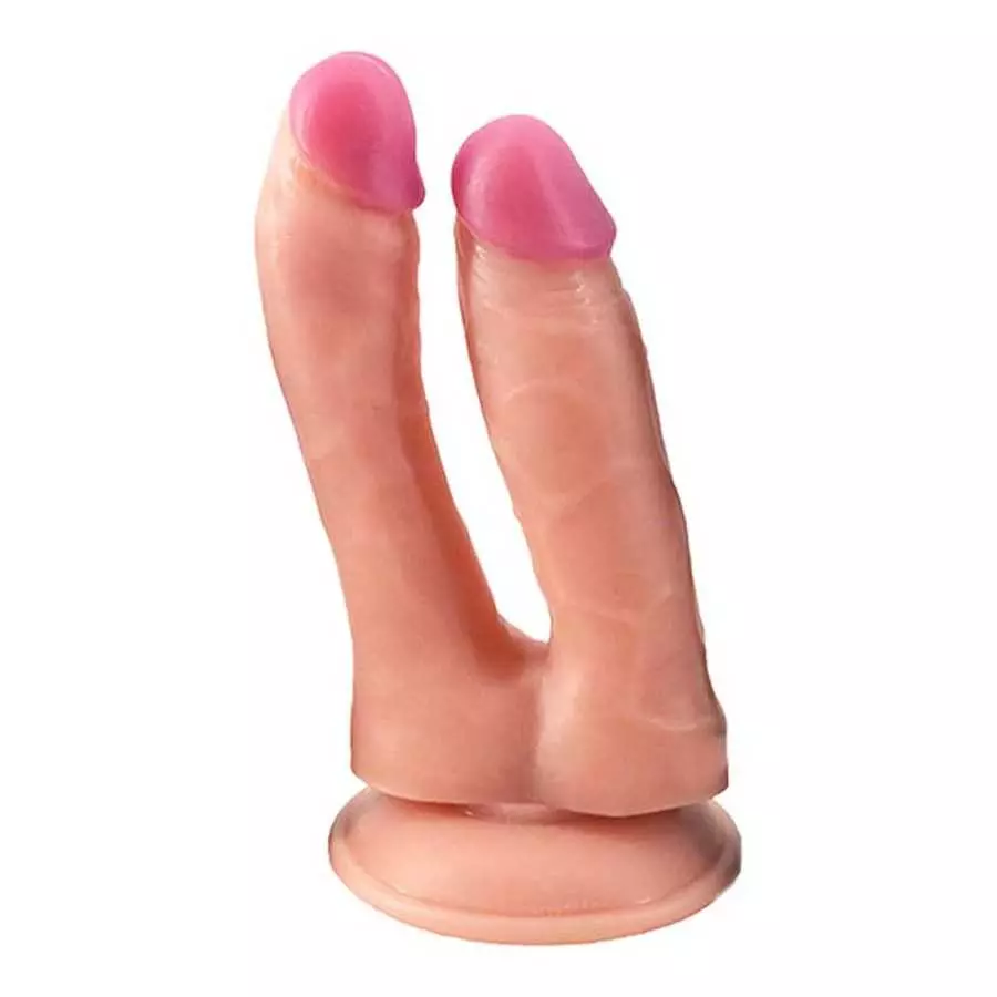 Double-Ended Dildo Realistic Penis G-Spot Stimulation Butt Plug with Suction Base Orgasmic Pleasure Wands Adult Sex Toys for Vag