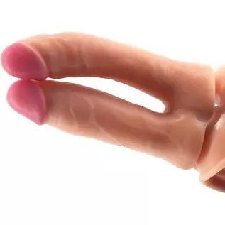 Double-Ended Dildo Realistic Penis G-Spot Stimulation Butt Plug with Suction Base Orgasmic Pleasure Wands Adult Sex Toys for Vag