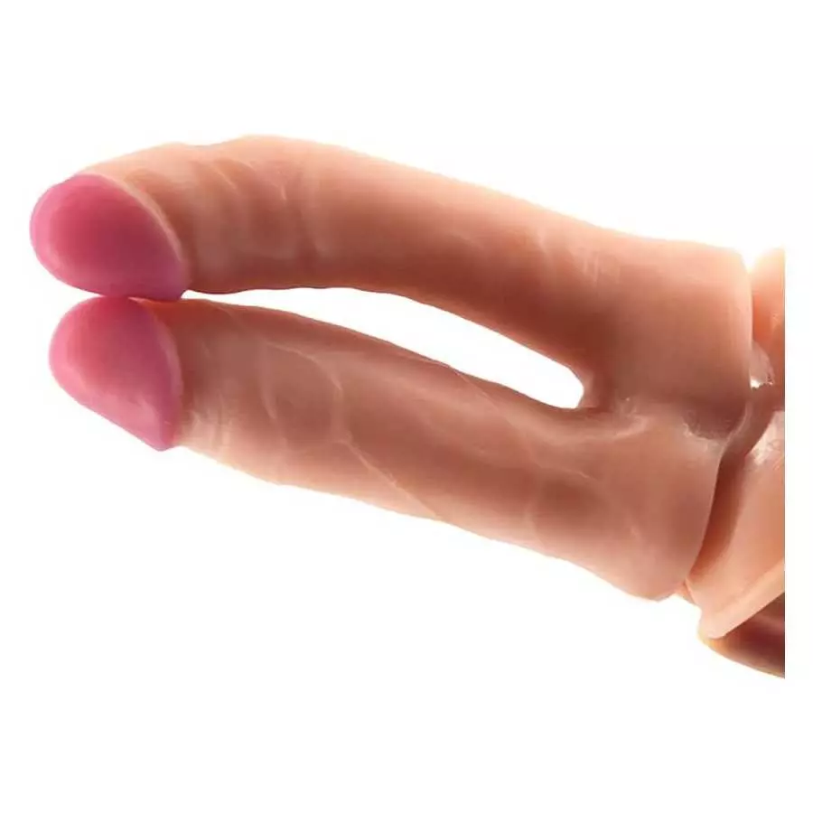 Double-Ended Dildo Realistic Penis G-Spot Stimulation Butt Plug with Suction Base Orgasmic Pleasure Wands Adult Sex Toys for Vag
