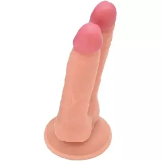 Double-Ended Dildo Realistic Penis G-Spot Stimulation Butt Plug with Suction Base Orgasmic Pleasure Wands Adult Sex Toys for Vag
