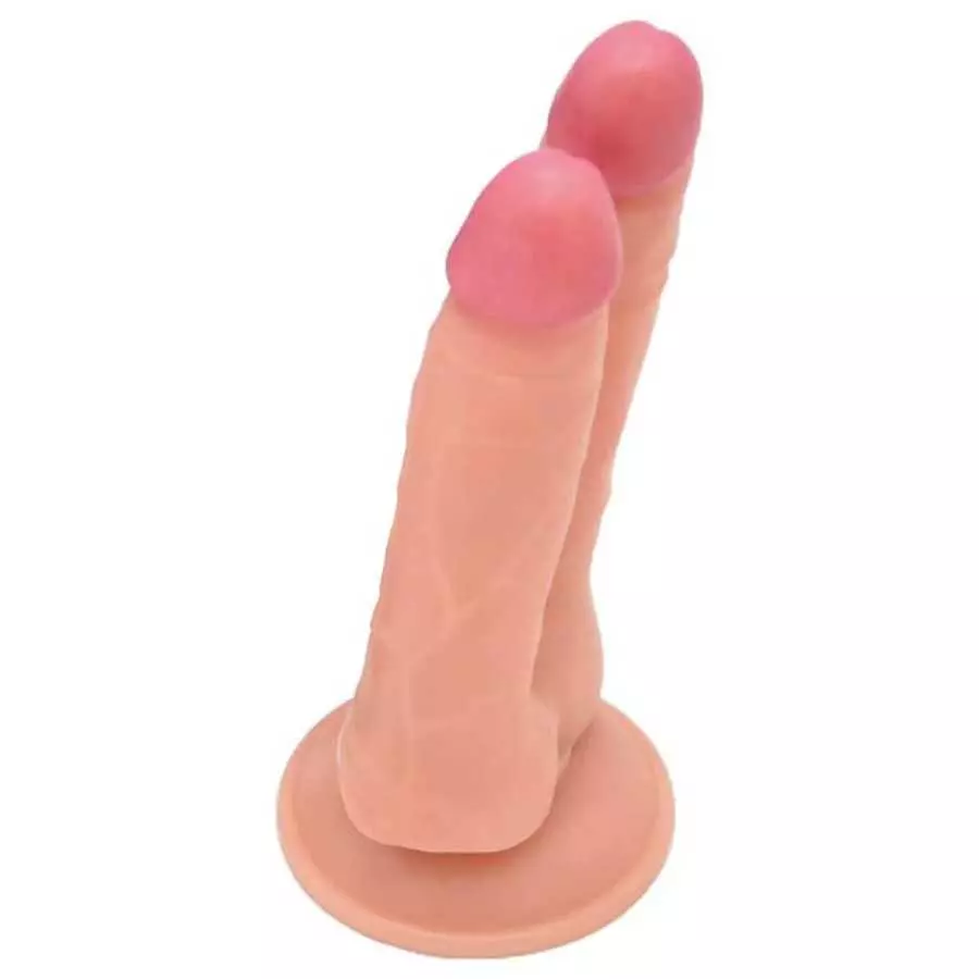 Double-Ended Dildo Realistic Penis G-Spot Stimulation Butt Plug with Suction Base Orgasmic Pleasure Wands Adult Sex Toys for Vag