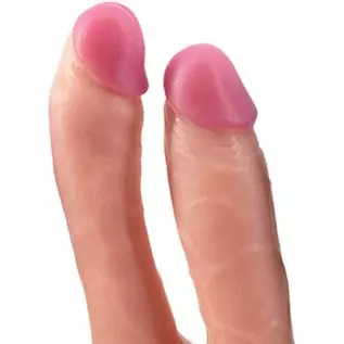 Double-Ended Dildo Realistic Penis G-Spot Stimulation Butt Plug with Suction Base Orgasmic Pleasure Wands Adult Sex Toys for Vag