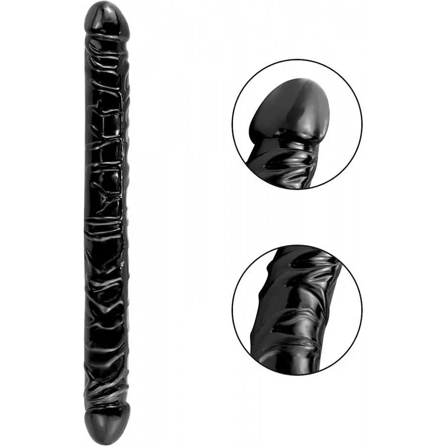 Realistic Dildo for Lesbian, 13.2 Inch Double Sided Dildo for Women Waterproof Flexible Double Dong with Curved Shaft for Vagina