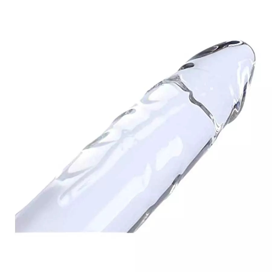 Remeonight 10.2" Large Clear Double Ended Glass Dildo Double Side Crystal Penis G-spot Stimulator Female Masturbator