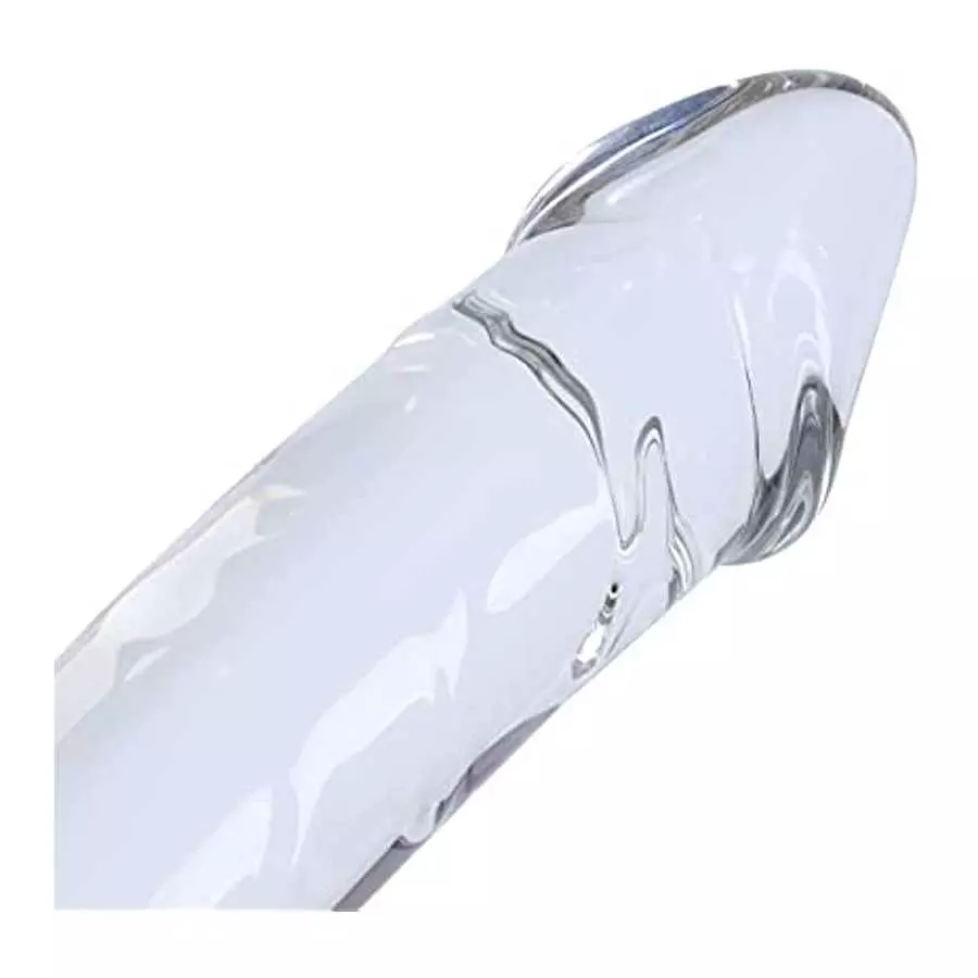 Remeonight 10.2" Large Clear Double Ended Glass Dildo Double Side Crystal Penis G-spot Stimulator Female Masturbator
