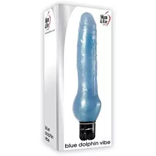 Adam and Eve Blue Dolphin Flexible Waterproof Multi-Speed Realistic-Like Vibrator