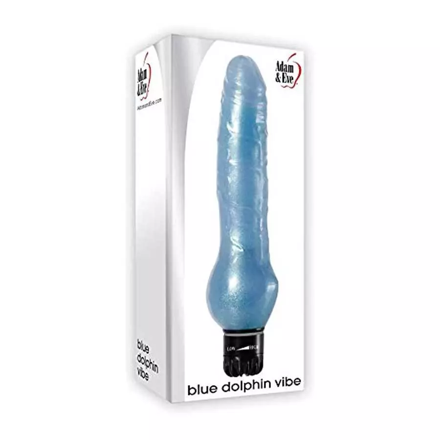 Adam and Eve Blue Dolphin Flexible Waterproof Multi-Speed Realistic-Like Vibrator