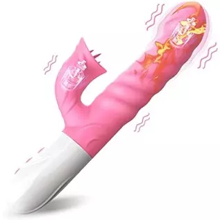 Rabbit Vibrator - 9.8" Triple Action G Spot Vibrator with Independent Clitoral Stimulator, 10 Patterns, Rechargeable Sex Toys fo