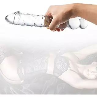FST Super Big 11.6 Inch Transparent Crystal Penis Double Head Glass Dildo with 3 Big Beads Female Masturbation G-spot Stimulate FST Super Big 11.6 Inch Transparent Crystal Penis Double Head Glass Dildo with 3 Big Beads Female Masturbation G-spot Stimulate