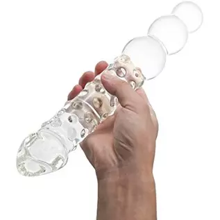 FST Super Big 11.6 Inch Transparent Crystal Penis Double Head Glass Dildo with 3 Big Beads Female Masturbation G-spot Stimulate FST Super Big 11.6 Inch Transparent Crystal Penis Double Head Glass Dildo with 3 Big Beads Female Masturbation G-spot Stimulate