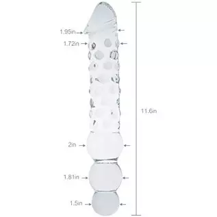 FST Super Big 11.6 Inch Transparent Crystal Penis Double Head Glass Dildo with 3 Big Beads Female Masturbation G-spot Stimulate FST Super Big 11.6 Inch Transparent Crystal Penis Double Head Glass Dildo with 3 Big Beads Female Masturbation G-spot Stimulate