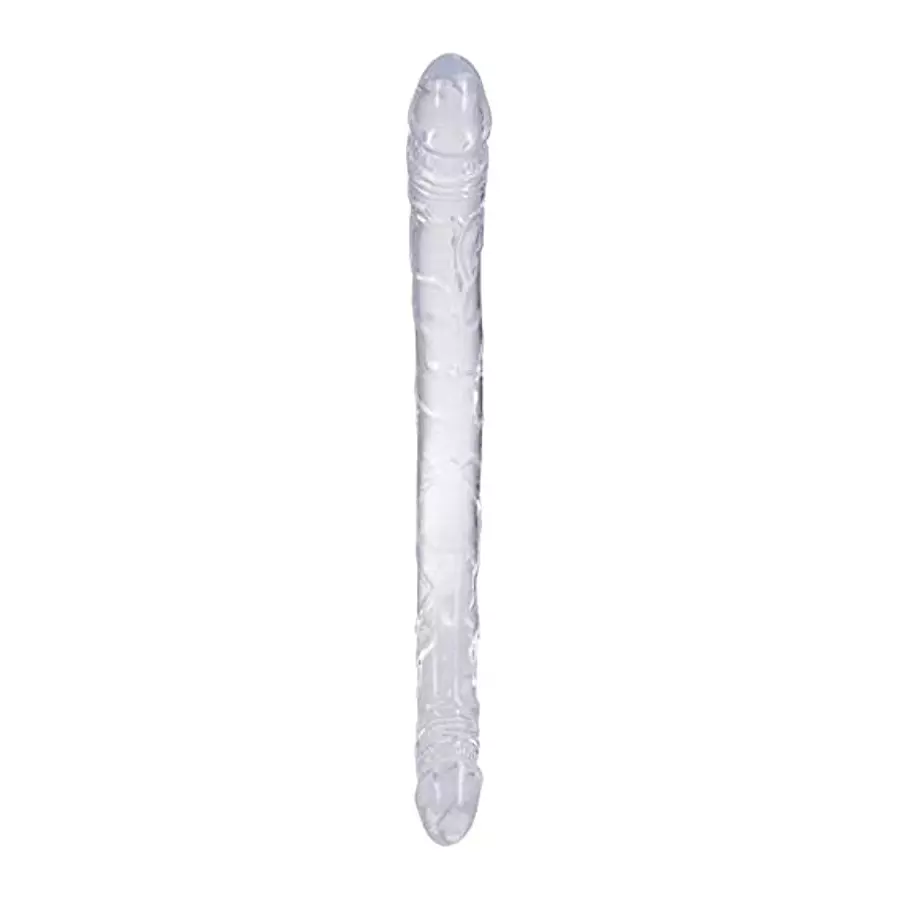 Doc Johnson Double Dong in A Bag - 13 inch - Total Length: 13 in. (33 cm), Width/Diameter: 1.5 in. (3.8 cm), Crystal Clear TPE