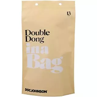 Doc Johnson Double Dong in A Bag - 13 inch - Total Length: 13 in. (33 cm), Width/Diameter: 1.5 in. (3.8 cm), Crystal Clear TPE Doc Johnson Double Dong in A Bag - 13 inch - Total Length: 13 in. (33 cm), Width/Diameter: 1.5 in. (3.8 cm), Crystal Clear TPE