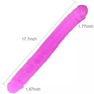 Realistic Double Ended G Spot Dildo with Vividly Glans and Veins 18.1 inch Double Side Dong for Vaginal and Anal Play Adult Sex Realistic Double Ended G Spot Dildo with Vividly Glans and Veins 18.1 inch Double Side Dong for Vaginal and Anal Play Adult Sex
