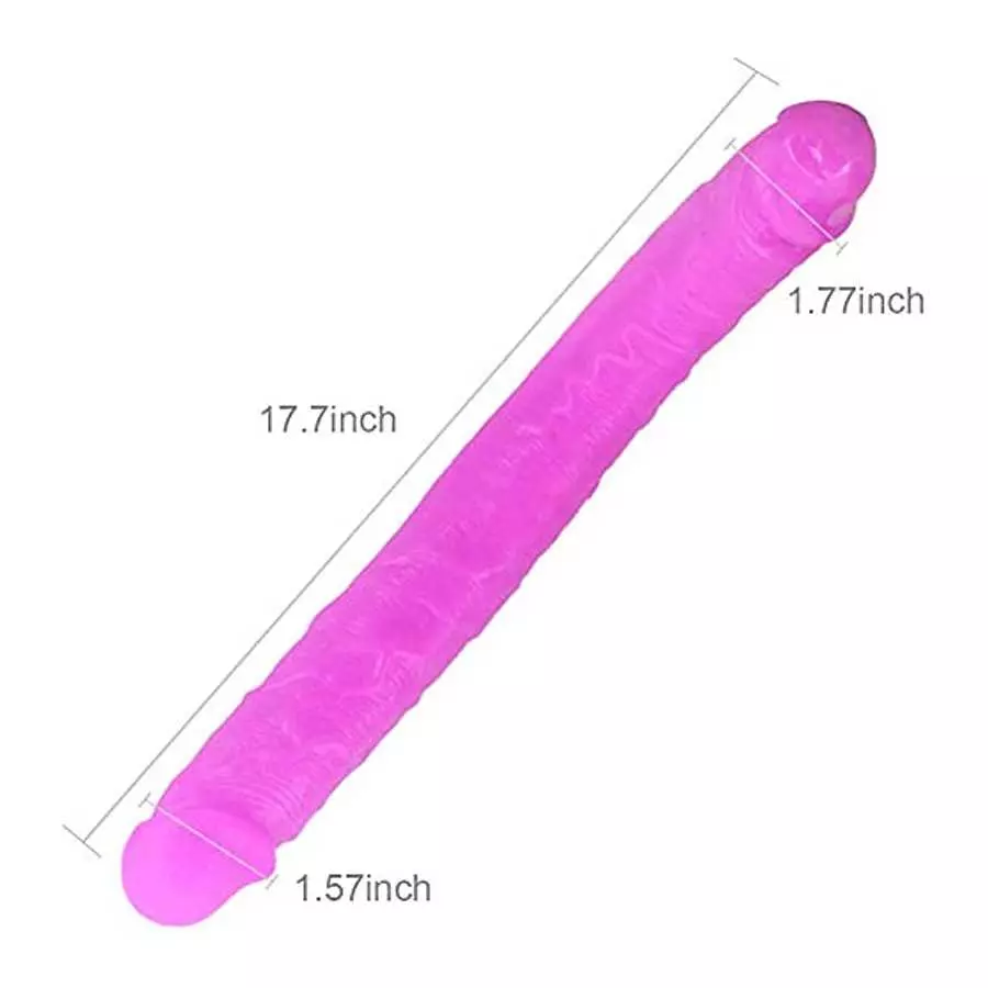 Realistic Double Ended G Spot Dildo with Vividly Glans and Veins 18.1 inch Double Side Dong for Vaginal and Anal Play Adult Sex