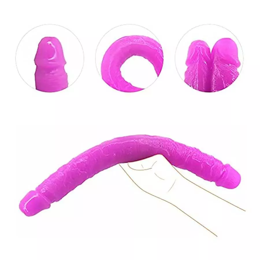 Realistic Double Ended G Spot Dildo with Vividly Glans and Veins 18.1 inch Double Side Dong for Vaginal and Anal Play Adult Sex