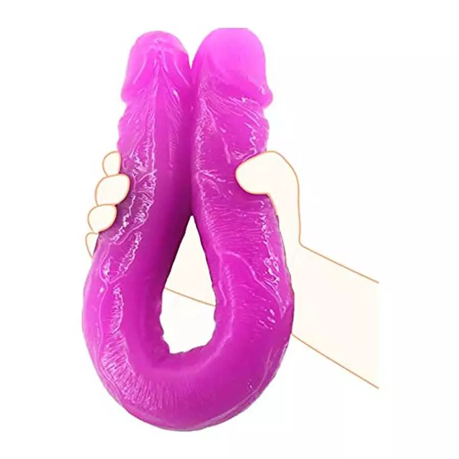 Realistic Double Ended G Spot Dildo with Vividly Glans and Veins 18.1 inch Double Side Dong for Vaginal and Anal Play Adult Sex
