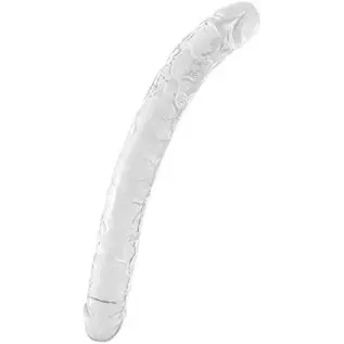 Lestesy 14.9x1.7 in Double Dildo,Soft Clear Dildo for Lesbian Female Masturbation, L