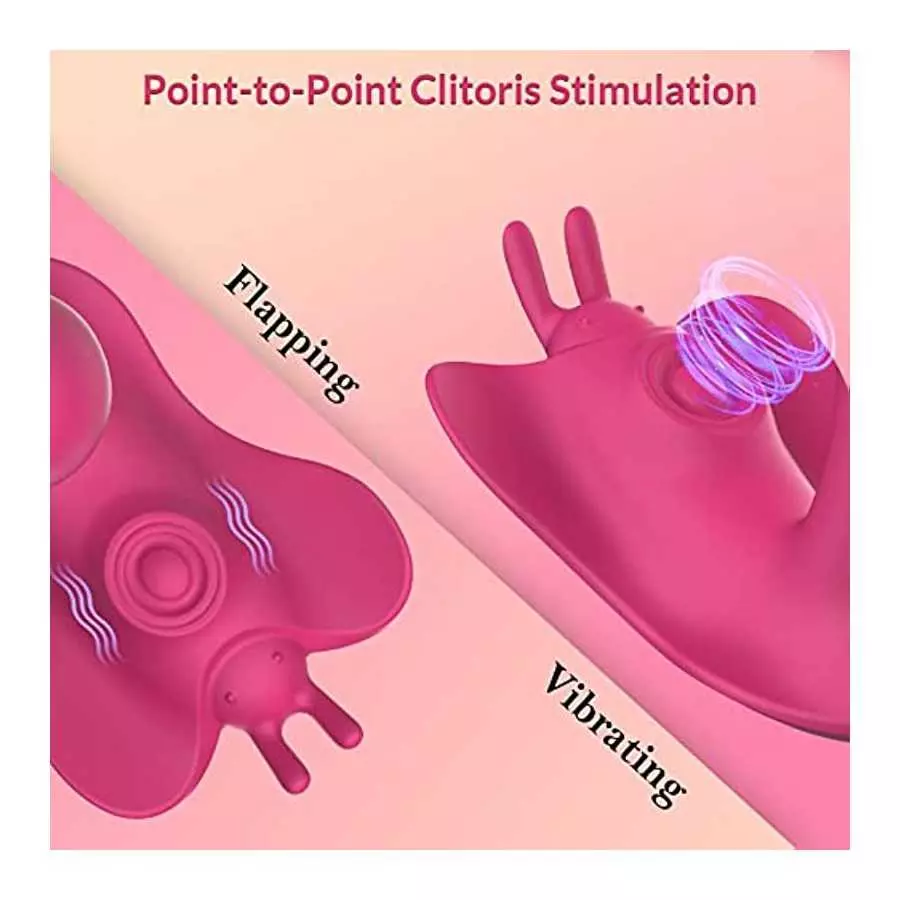 Dual-Action Remote Wearable Vibrator - MEANINS Sophia, G Spot Vibrator with Vibrating & Flapping Modes, Vibrating G Spot Dildo,