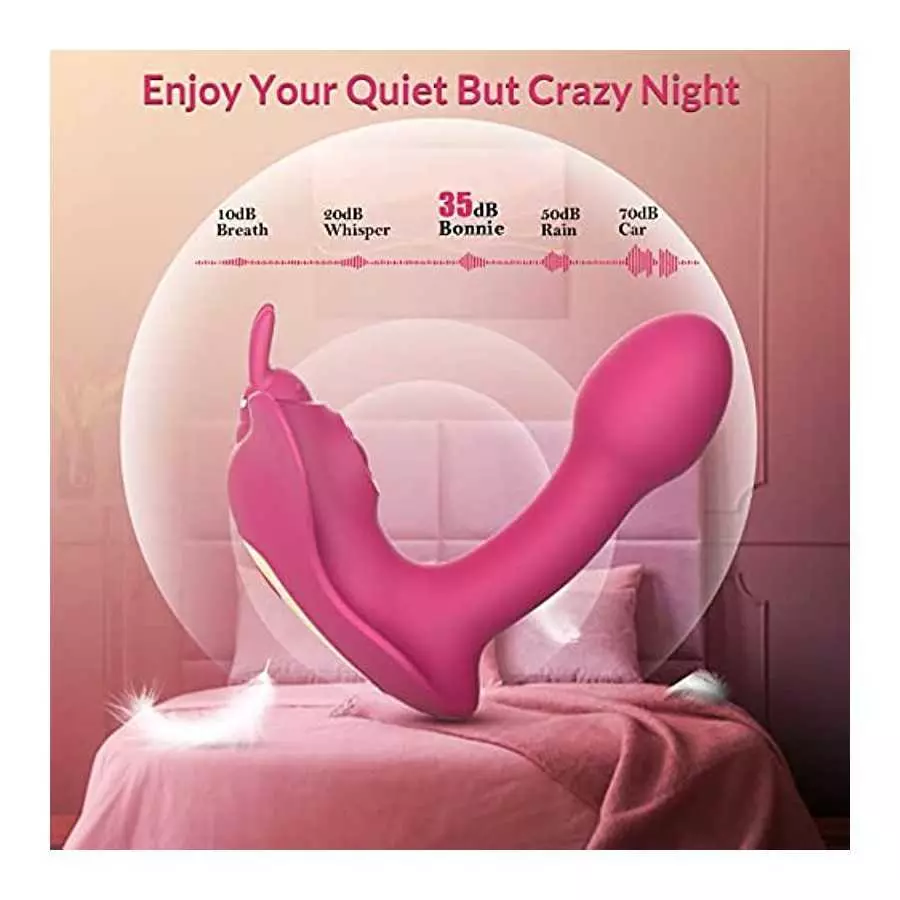 Dual-Action Remote Wearable Vibrator - MEANINS Sophia, G Spot Vibrator with Vibrating & Flapping Modes, Vibrating G Spot Dildo,